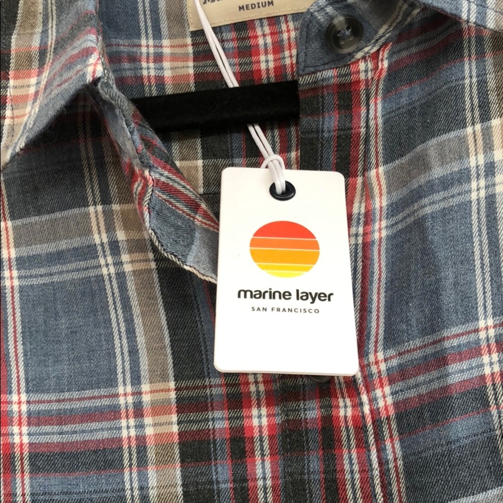 NEW • Marine Layer • Marigold Plaid Button Down - Picture 7 of 7